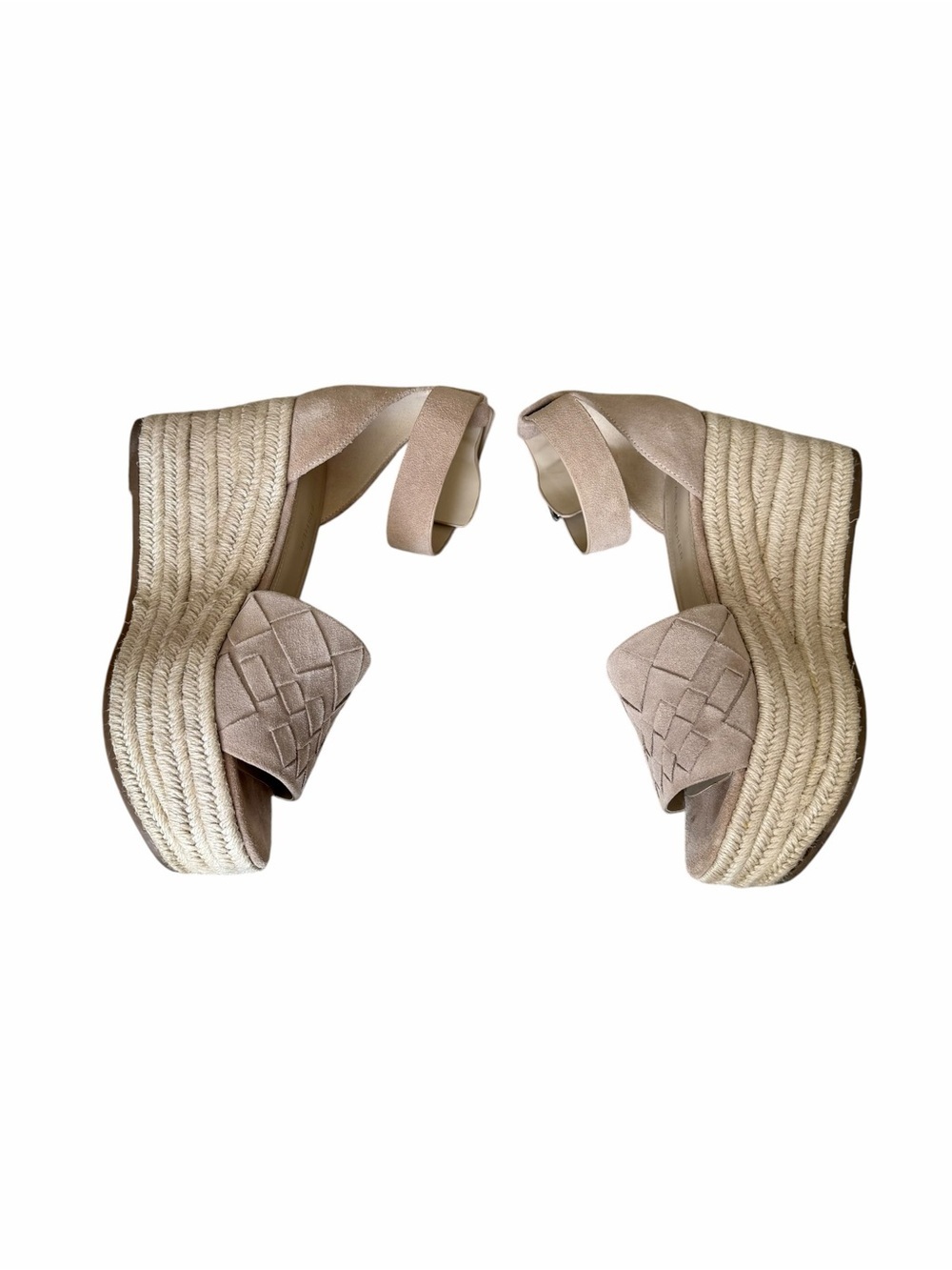 Marc Fisher Varin Tan Leather 3.5" Wedge Heel Platform Espadrilles Sandals 8.5 - Picture 5 of 14